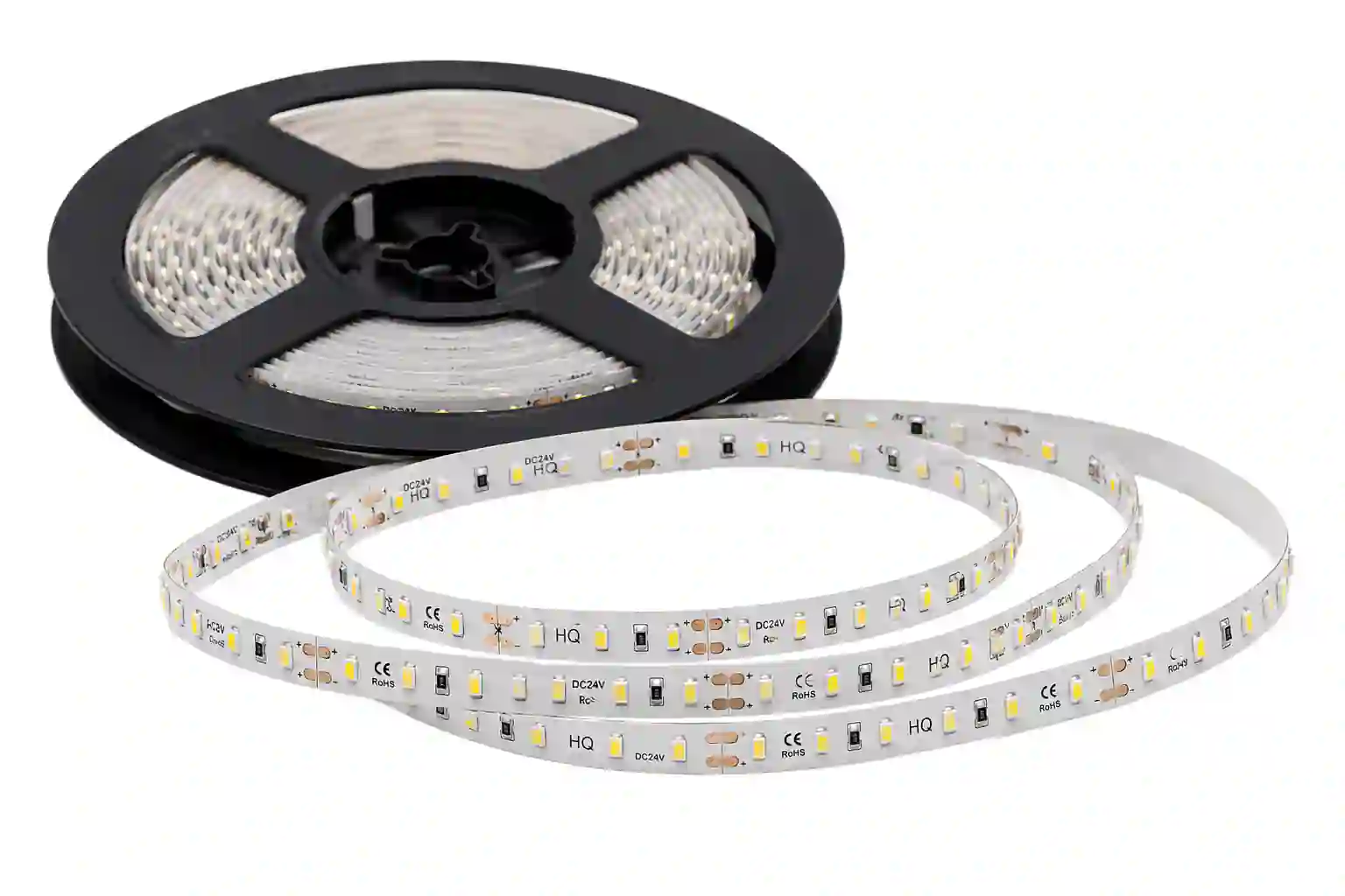 LED pásek HQ 24V 9,6W/m denní bílá 4000K CRI 82 na kotouči 5 metrů šířka 8 mm čipy 2835 SMD IP20